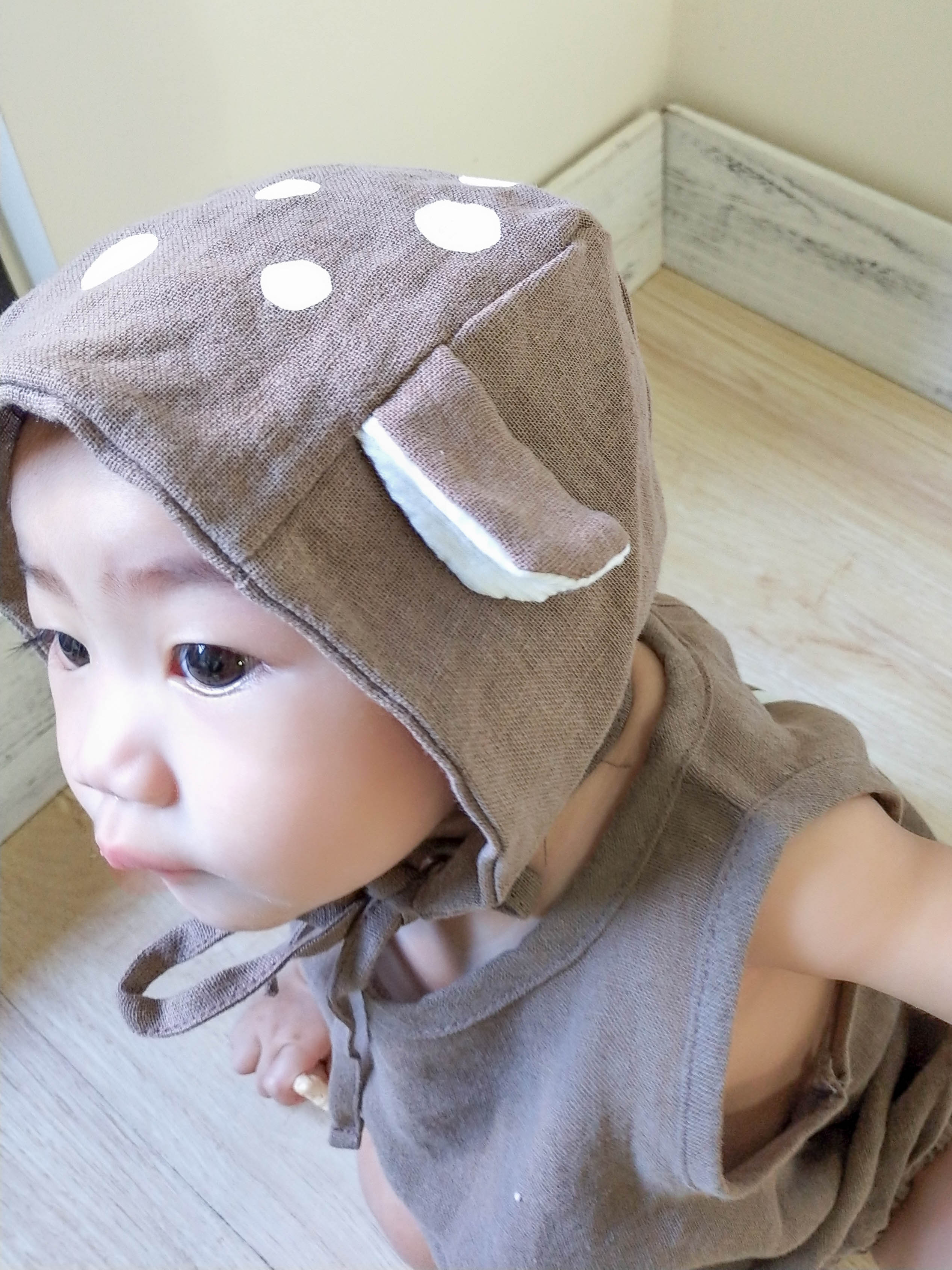 1904K149韓國品牌LALA動物造型兩件式包屁衣(帽子＋衣服)