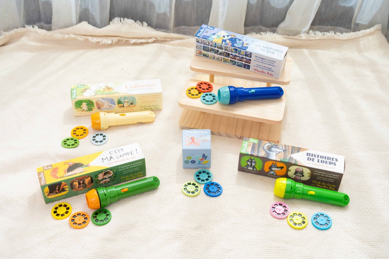 【想像力是孩子的超能力！｜法國Moulin Roty故事手電筒。安撫玩偶。復古童玩】