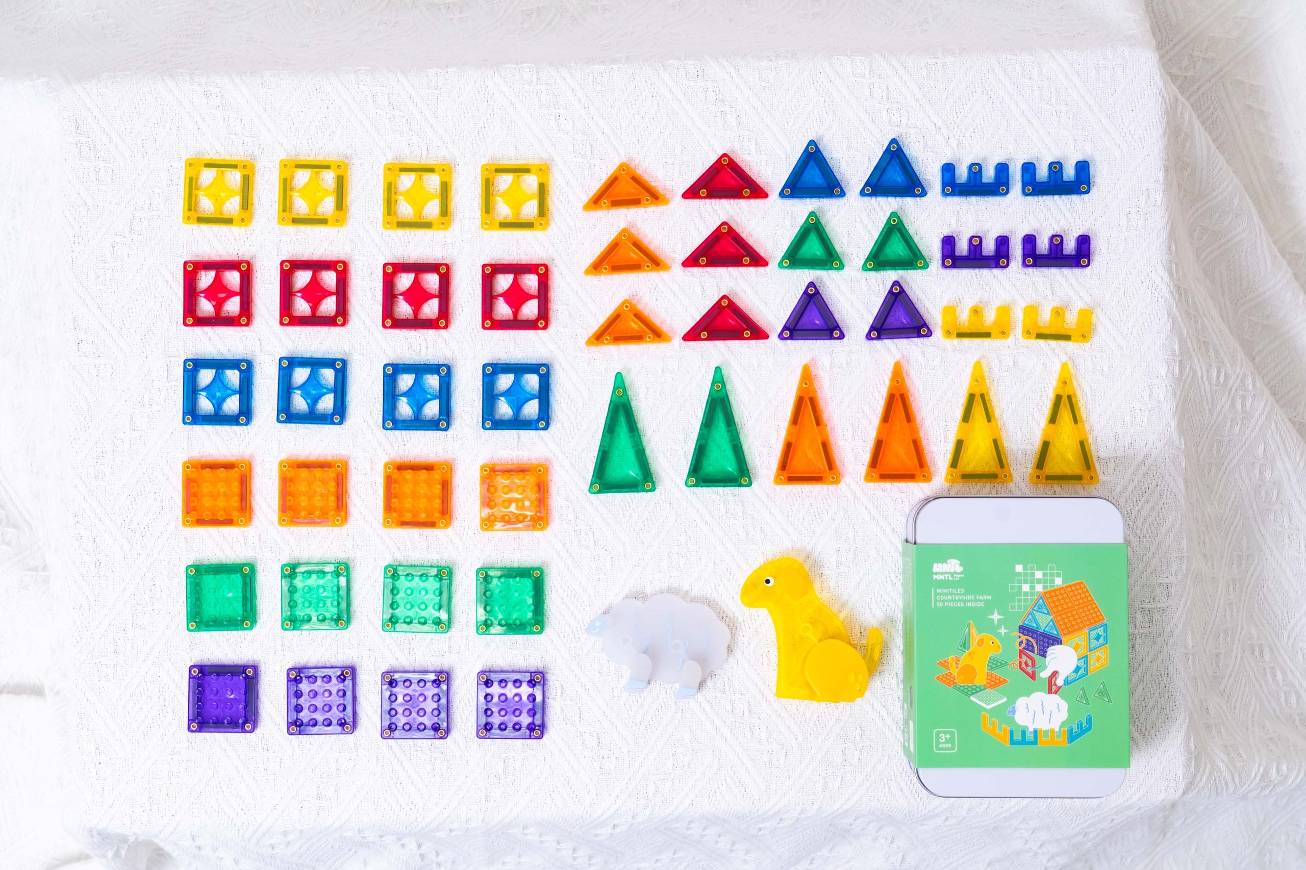 玩出未來創造力【MNTL多彩藝術磁力片、磁力積木、迷你磁力片】0-10歲玩法分享+實玩影片｜茜茜團購推薦