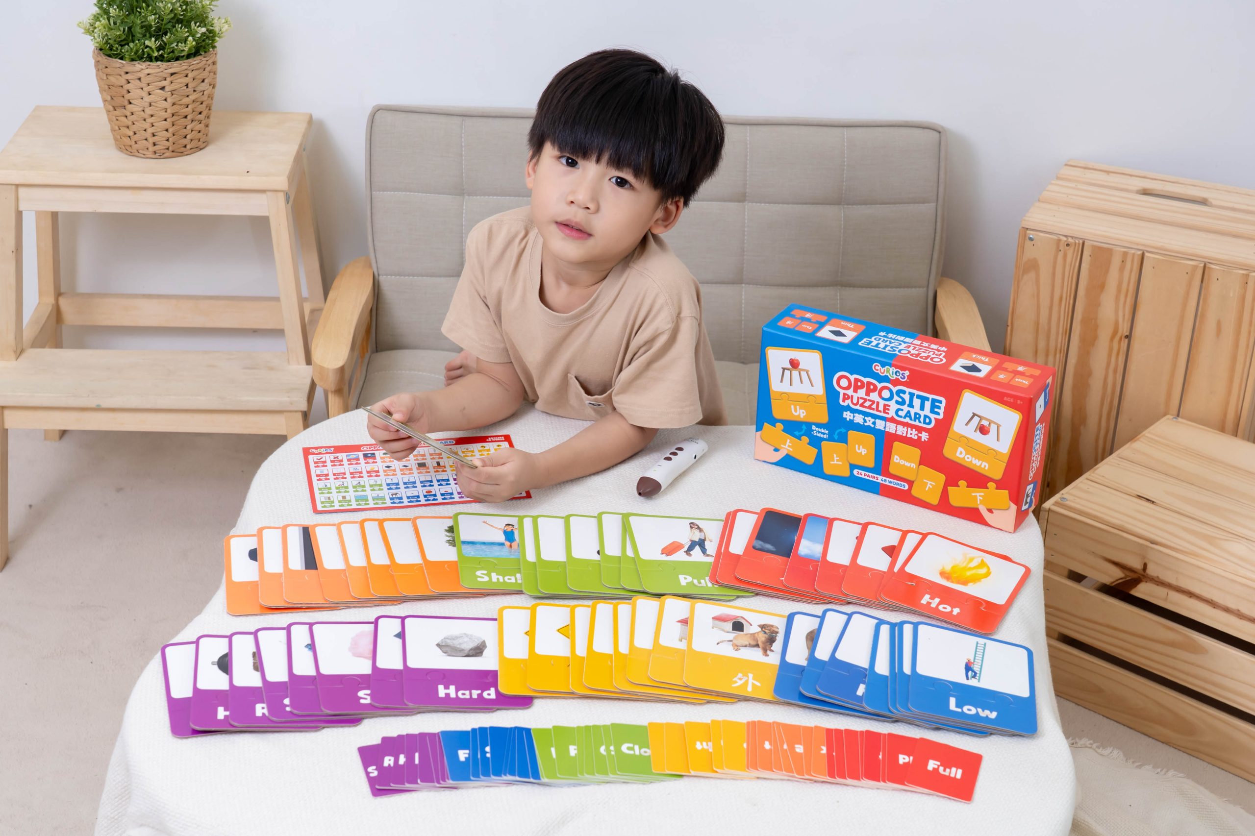 孩子玩得開心、學得更快！【Curios認知圖卡、配對拼圖、學習遊戲盒】茜茜獨家送音檔
